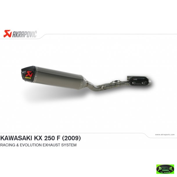 Akrapovic Kawasaki KXF 250 09-14 Komplet udstdningssystem